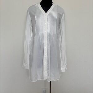Seraphine Plissé Button-Up Maternity Nursing Shirt